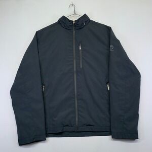 Tech by Tumi Mens Full Zip Jacket Lightweight Black Size M Packable Hood